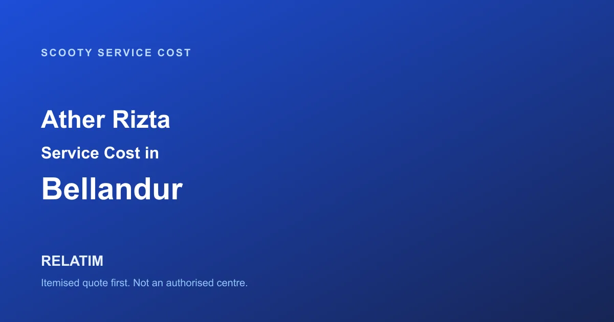 Ather Rizta Service Cost in Bellandur, Bangalore